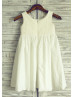 Ivory Cotton Lace Flower Girl Dress